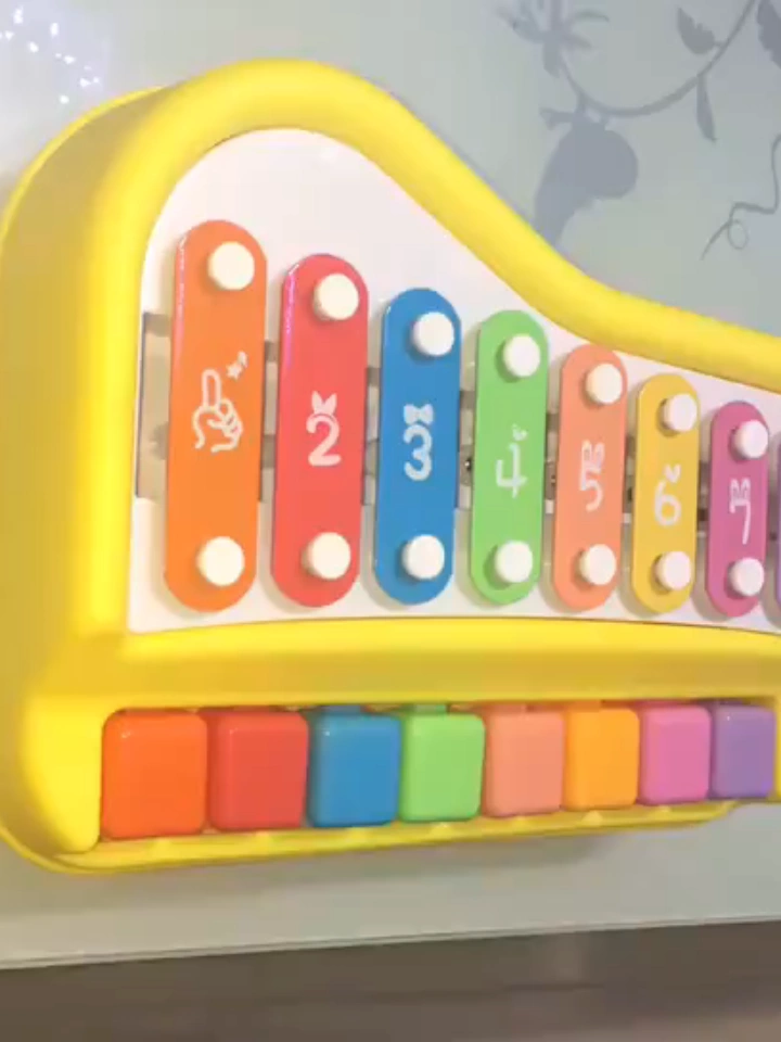 Nhạc cụ xylophone hai trong một giáo dục gõ tay tám âm sắc dành cho trẻ sơ sinh 8 tháng tuổi và trẻ nhỏ đồ chơi âm nhạc đàn piano
