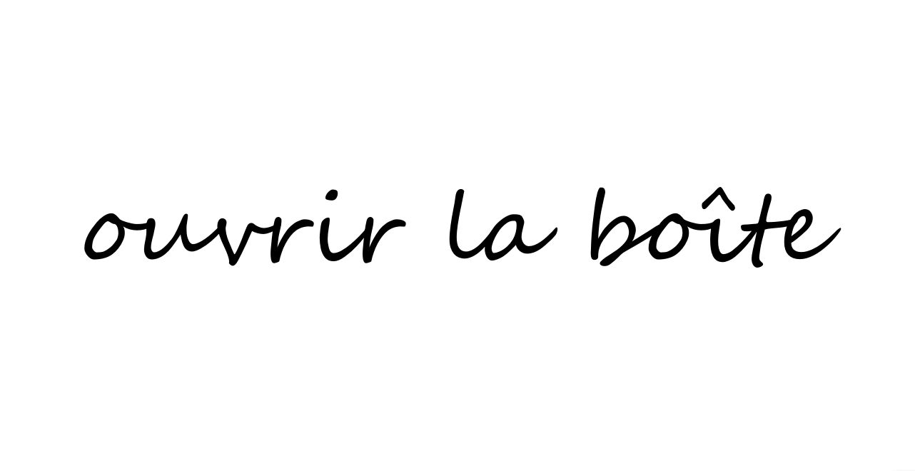 打开盒子 ouvrir la boite