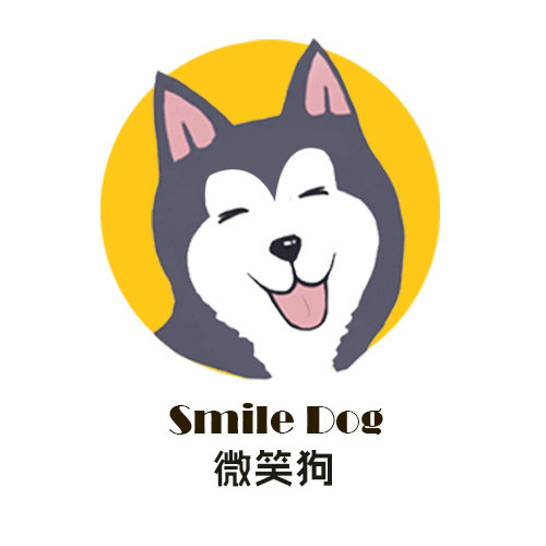微笑狗宠物生活会馆的LOGO