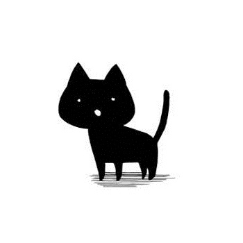 阳光下的黑猫