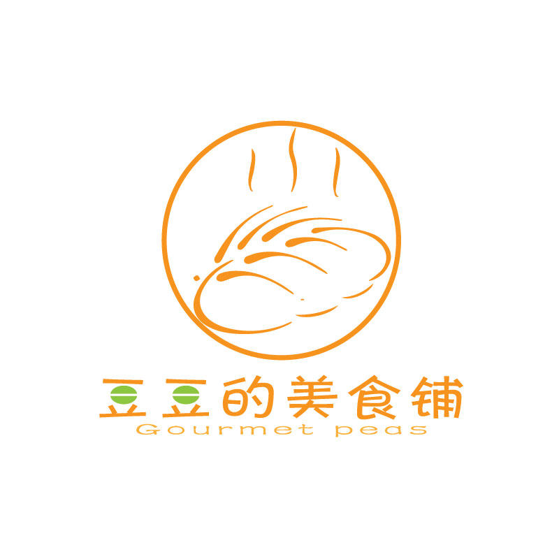 豆豆无糖食品店的LOGO