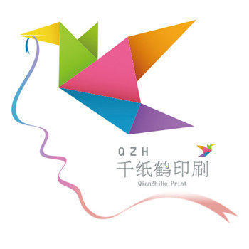 千纸鹤印刷的LOGO