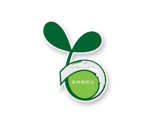 小蜗牛花卉的LOGO