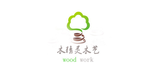 木精灵木艺的LOGO