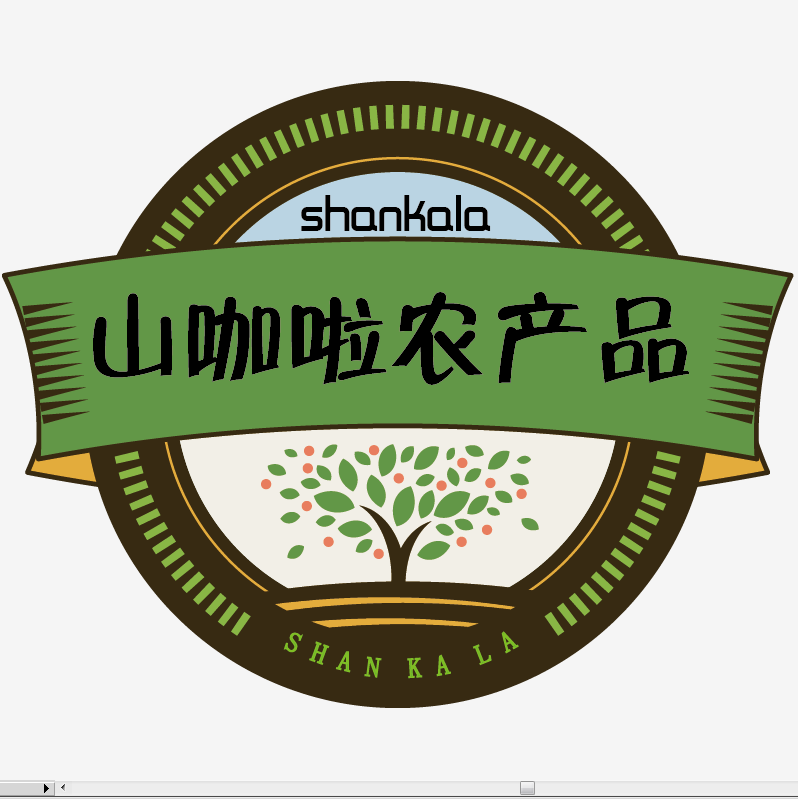 山咖啦农产品的LOGO