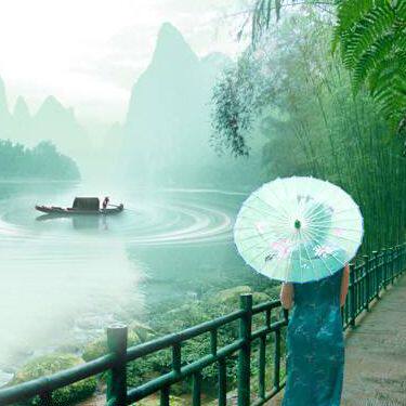 烟雨下江南