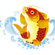 鱼跃龙门观赏鱼的LOGO