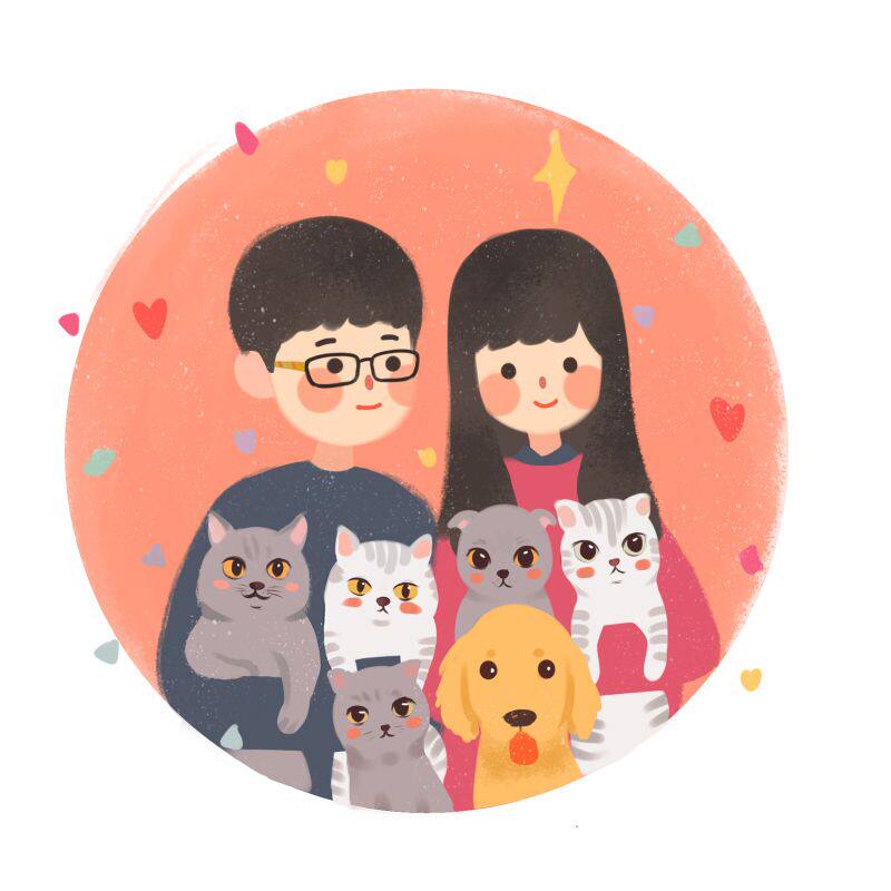 丸丸家 5喵1汪的家的LOGO