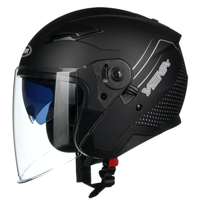 Mustang helmet electric motorcycle half helmet four seasons sunscreen riding helmet men and women universal 3/4 lightweight winter
