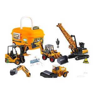 
Bailesen Alloy Simulation Engineering Vehicle Model Toy Boy Crane Excavator Children's Day Gift Set