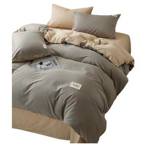 Muji pure cotton bedding four-piece set full cotton quilt cover 2025 new 100 pure cotton bedding cover