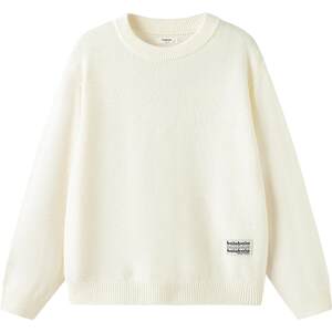 
Balabala children's knitted sweaters for boys and girls, autumn and winter children's clothing, large children's white pullover bottoming shirts