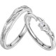 Cartilo tied branches couple ring S925 silver ring A pair of light luxury niche birthday gift for boyfriend and girlfriend