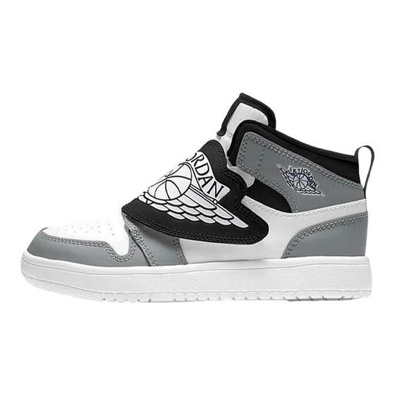 
Nike children's shoes new AJ1 off-white mid-top sports retro basketball shoes lightweight sneakers BQ7197-102