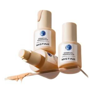 
Mistine Little Blue Shield Liquid Foundation is long-lasting and does not remove makeup for mixed dry and oily skin, oil control, dry skin, concealer and moisturizing