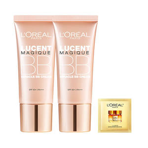 
L'Oreal plain bb cream, radiant, pink, translucent, light and thin repair cream, sunscreen liquid foundation official authentic product