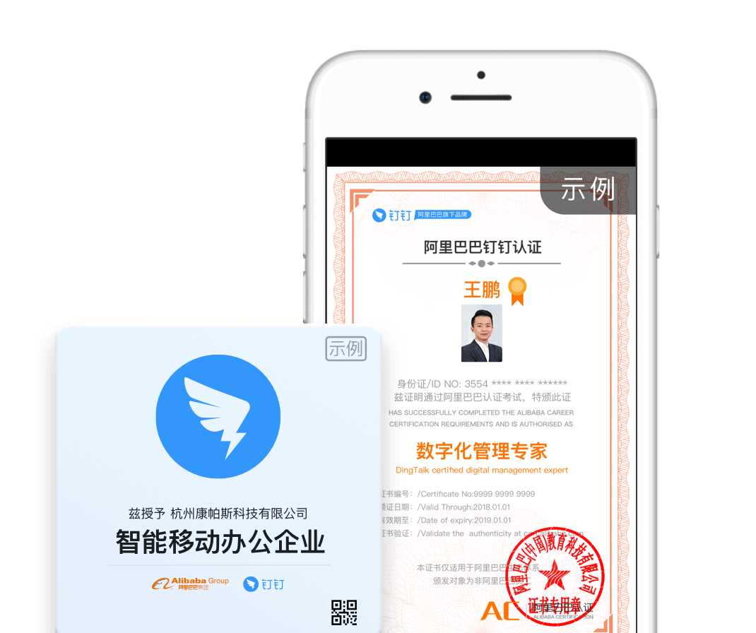 官方证书/企业授牌/专属头衔/阿里总部学习