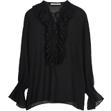 Dazzle Disu autumn and winter new light strap design Ruffle bottoming shirt for women 2g1d5031a