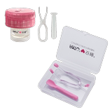Safety pupil take and wear device + washer contact lens novice wear tool beauty pupil female tweezers silica gel care box Q
