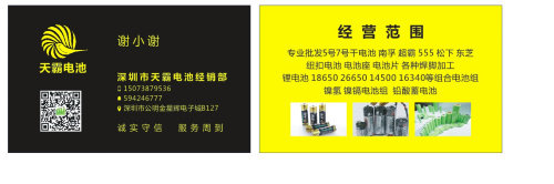深圳天霸电池