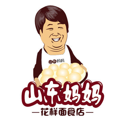 山东妈妈花样面食店的LOGO