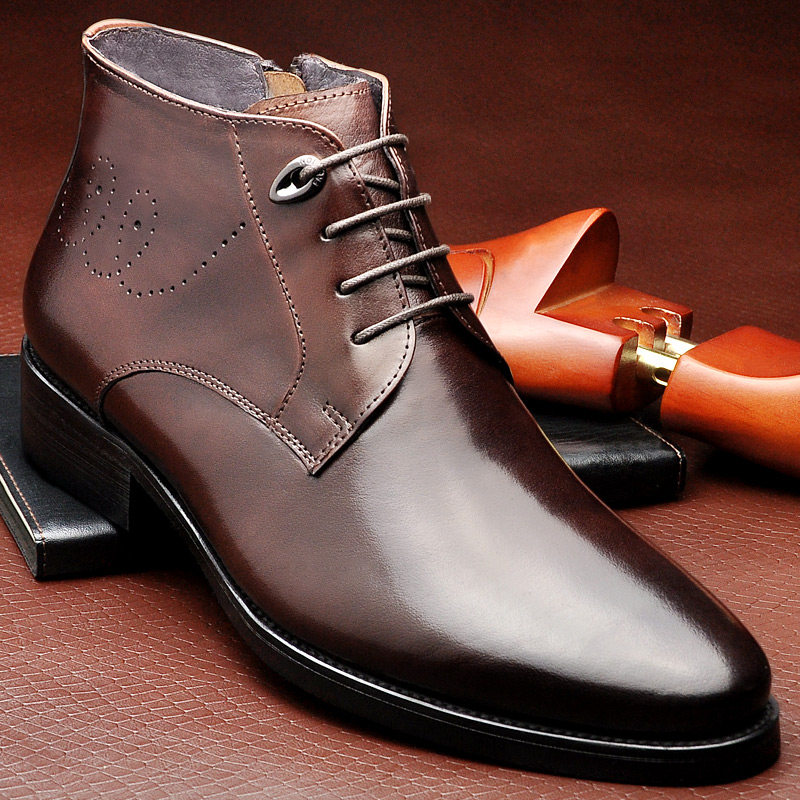 纯牛皮男鞋 冬天