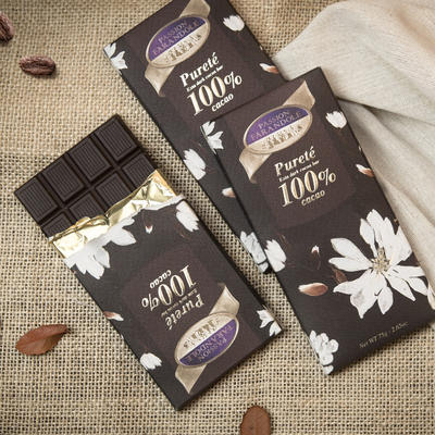 【买二送一】法国潘恩之舞茹苦黑巧克力排块100%纯可可无糖
