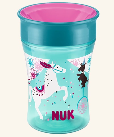 德国NUK防漏魔术360度饮水杯宝宝喝水杯学饮