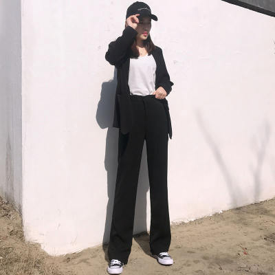 坠感阔腿裤女春