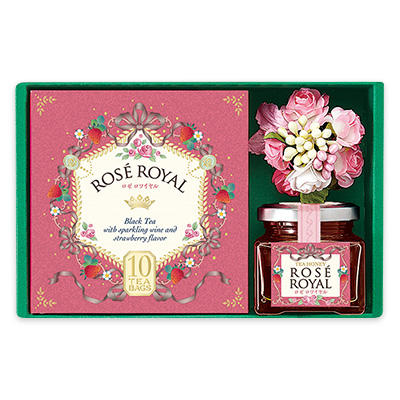 日本LUPICIA绿碧茶园2019春季限定皇家香槟玫瑰红茶茶盒蜂蜜礼盒
