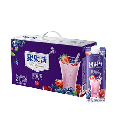 伊利 优酸乳果果昔酸奶210g*12盒 常温酸奶饮品