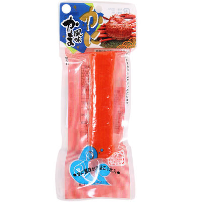 日本进口零食丸字香滑蟹柳味鱼肉棒 北海道长脚蟹肉味卷45g 4631