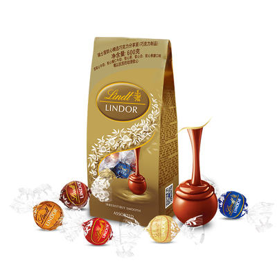 Lindt瑞士莲进口软心精选巧克力分享装 600克