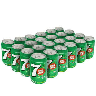 七喜 柠檬味碳酸汽水饮料整箱330ml*24 百事出品