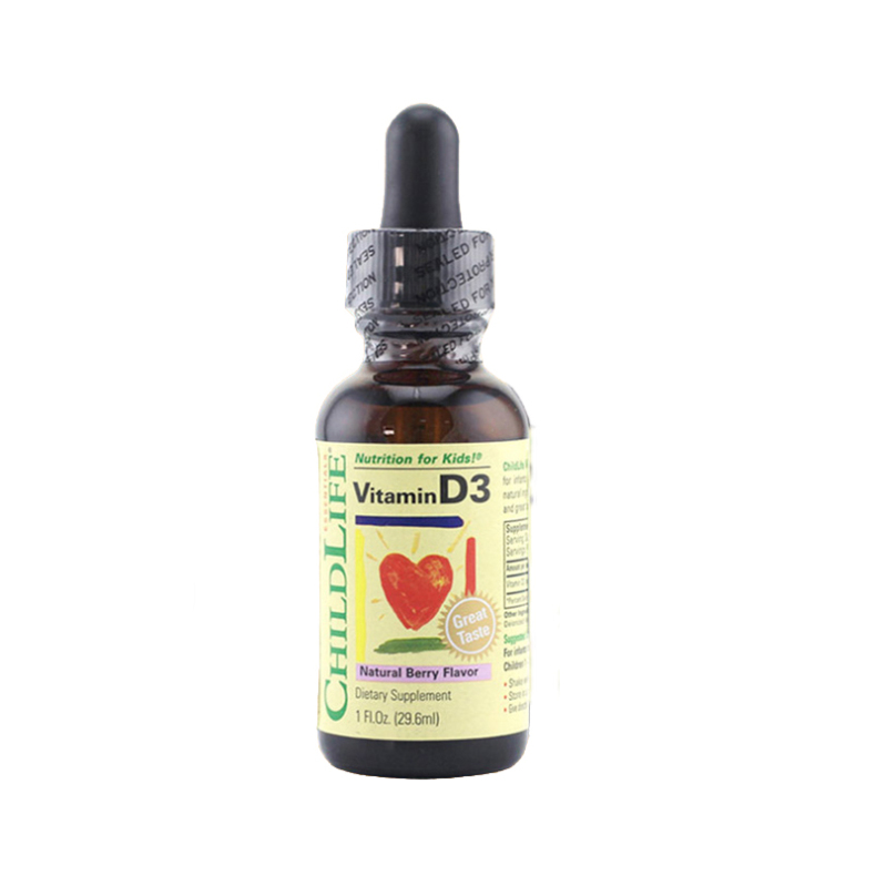 童年时光d3滴剂婴幼儿有机维生素美国childlife保税现货29.6ML