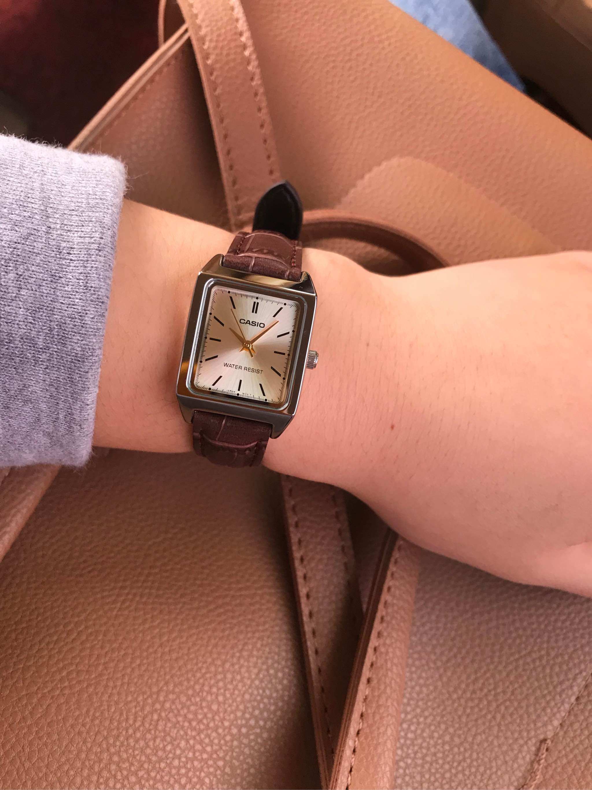 卡西欧手表女casio网红小方表简约ins方形指针女表ltp-v007l-7e2 - 腕