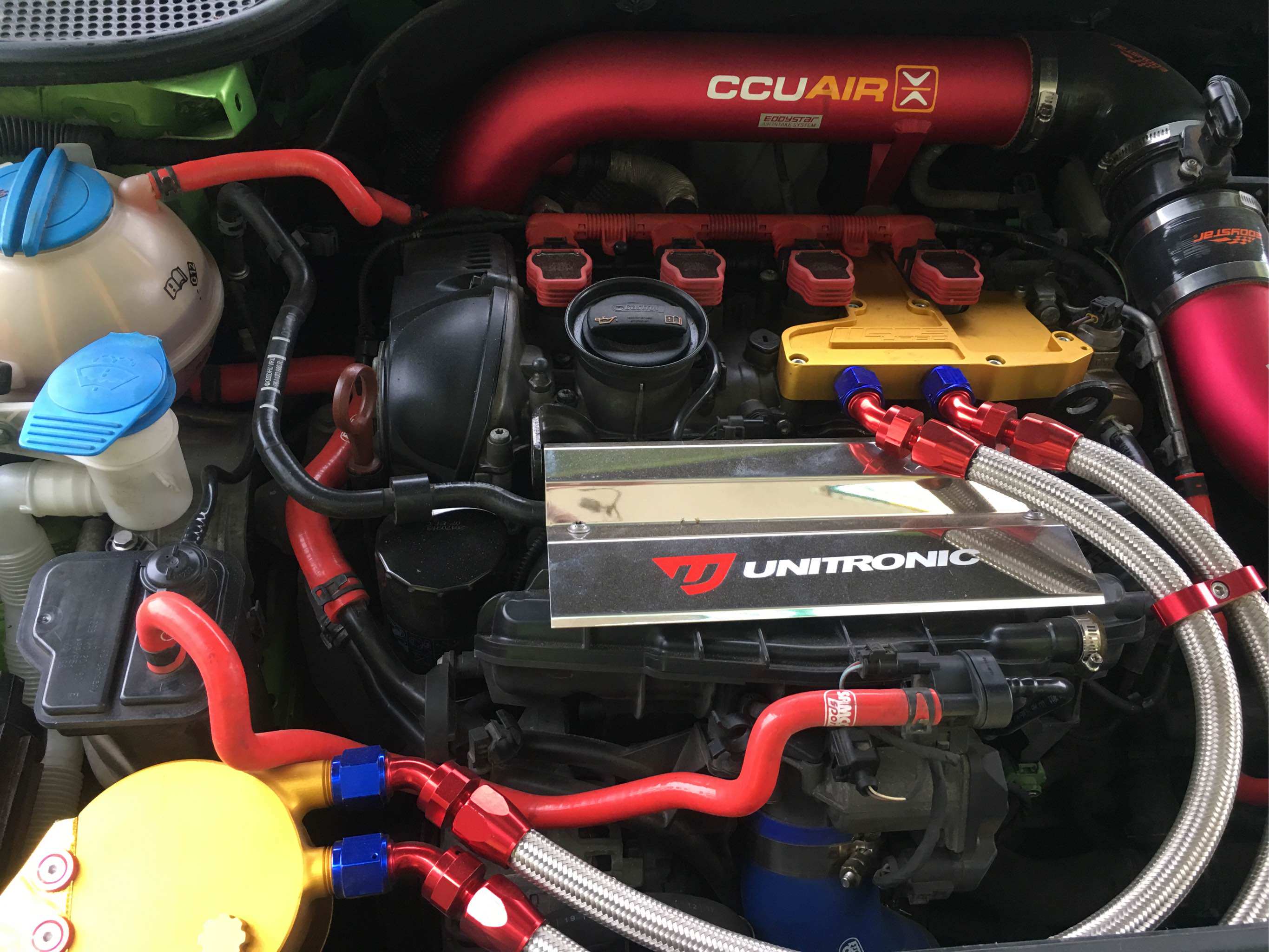 大众ea888gti 迈腾途观cc1.8t 2.0t 水壶水管 改装硅胶水管 4件套