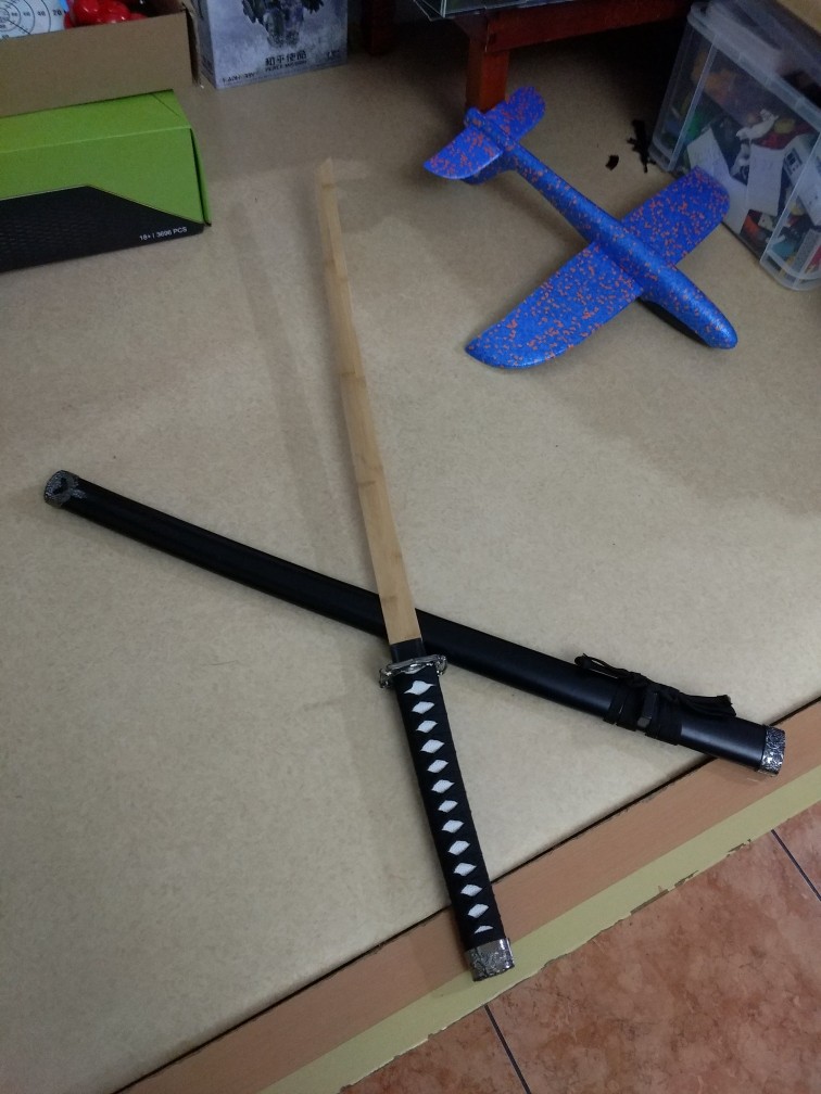 拔刀剑竹刀带实木刀鞘日本居合道练习jkco武士东洋儿童动漫未开刃