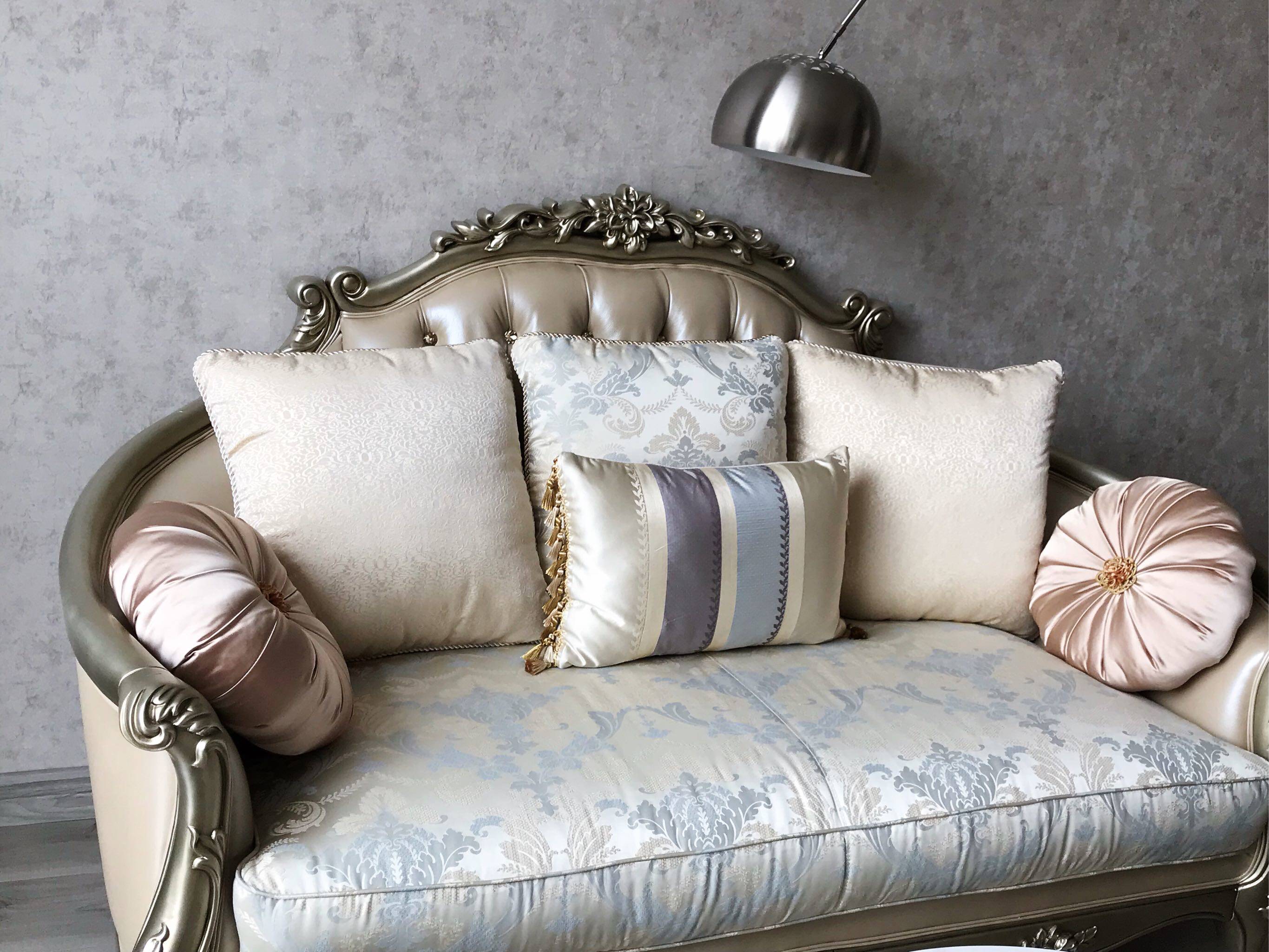 法式布艺沙发123组合 实木雕花豪华大户型欧式客厅 整装简欧家具