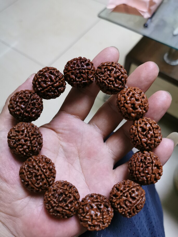 菩提手串男士女大金刚菩提子佛珠手链子7七8八瓣原籽印尼金刚落地红