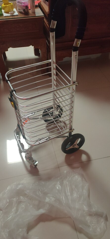 静音轮买菜车小拉车四轮购物车可折叠便携家用拉杆小推车可坐拉车