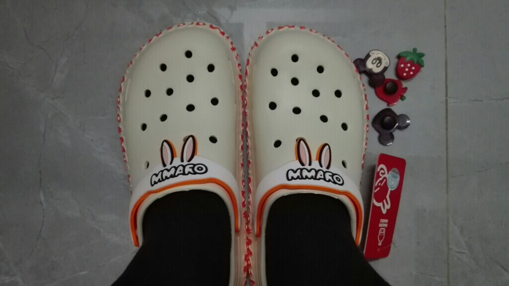 大淘人折扣商城 鞋子 流氓兔洞洞鞋女夏季包头沙滩鞋厚底花园凉拖鞋男