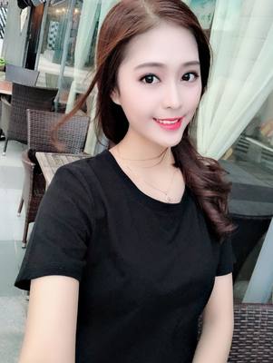 2018夏季纯棉上衣服白色短袖T恤女学生竹节棉宽松韩版ulzzang百搭