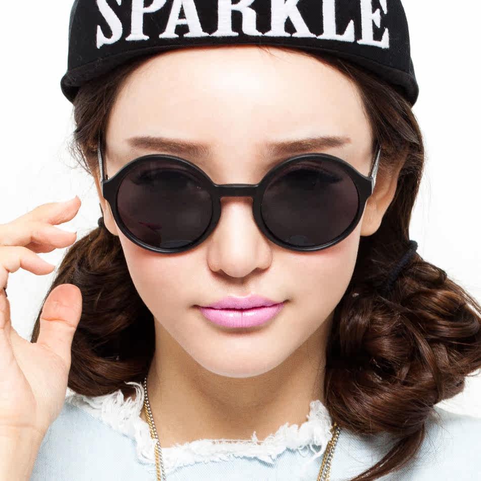 inmix音米复古圆框墨镜 女 明星款潮太阳