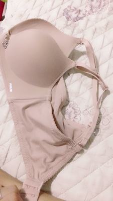 珀依兰 无痕无钢圈文胸聚拢小胸 纯色无痕一片式两排扣女士内衣