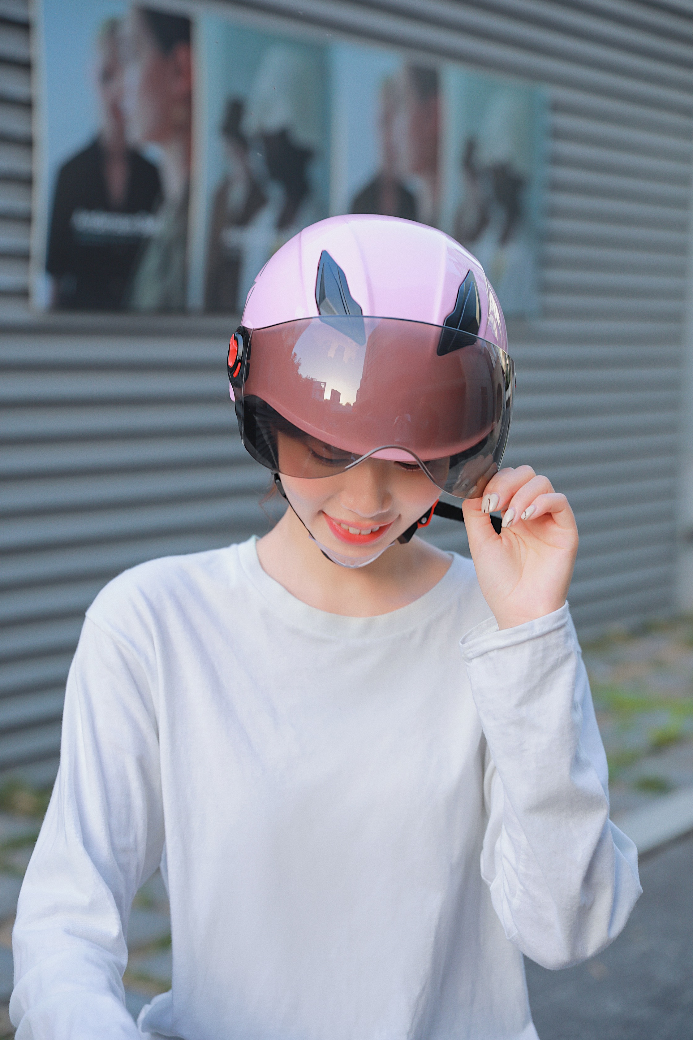 2号电动车头盔女摩托车头盔男防晒电瓶车夏盔防紫外线安全帽可爱